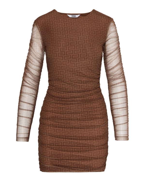 CHOCOLATE MESH MINI DRESS - SM REBOOTED - Image 5
