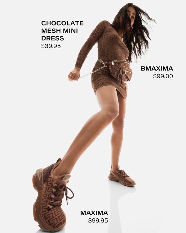 CHOCOLATE MESH MINI DRESS - SM REBOOTED - Image 6