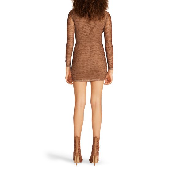 CHOCOLATE MESH MINI DRESS - SM REBOOTED - Image 4