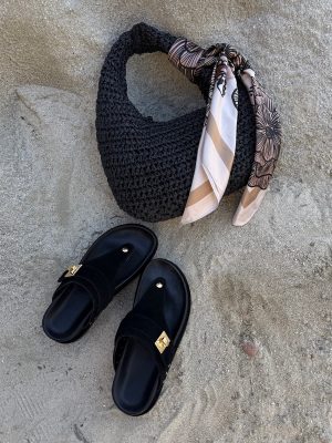 THONA SANDAL AND DAENRYS BAG BLACK BUNDLE