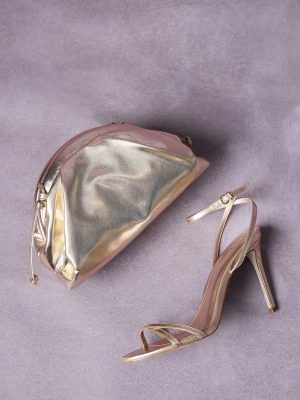 JYPSEY HEEL AND HAILEE BAG GOLD BUNDLE