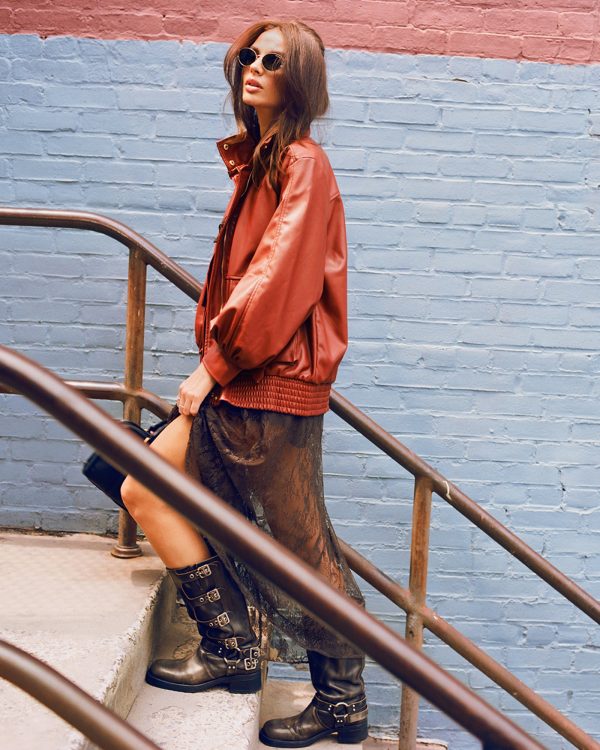 VEE JACKET DUSTY BRICK - Image 6