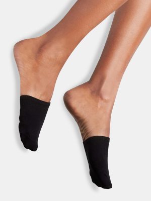CAP TOE SOCKS BLACK/TAN