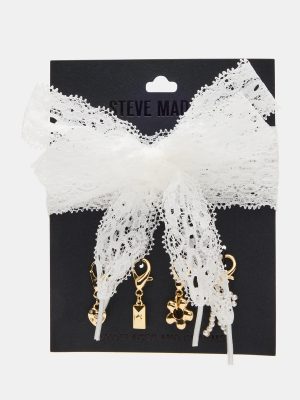 SHOE LACES AND CHARMS LACE WHITE