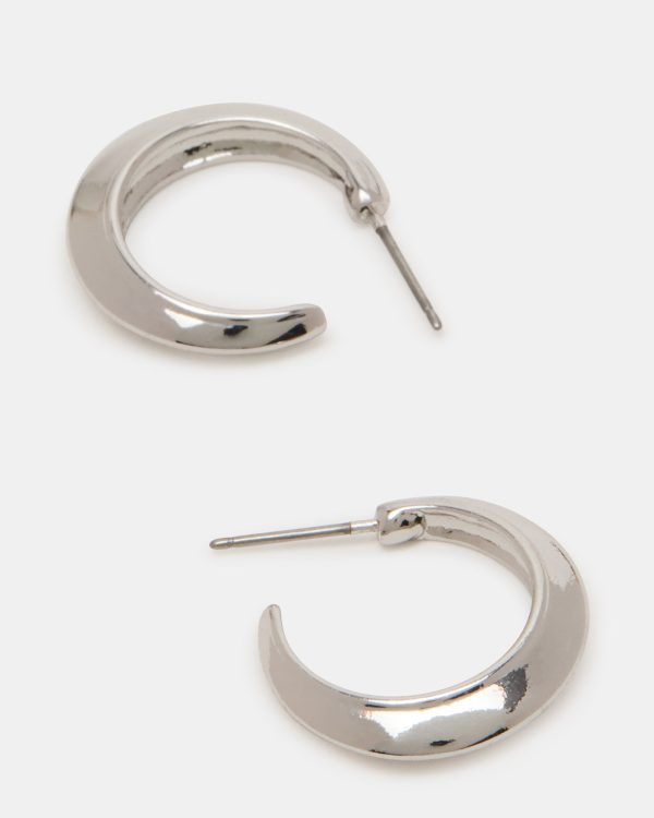 SMALL HOOP EARRINGS SILVER - Image 2