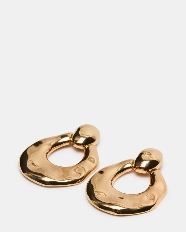 DOOR KNOCKER EARRINGS GOLD - Image 2