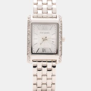 WOMEN'S SQUARE STAINLESS STEEL WATCH SILVER