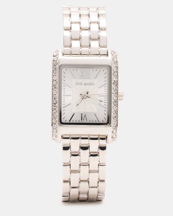 WOMEN'S SQUARE STAINLESS STEEL WATCH SILVER