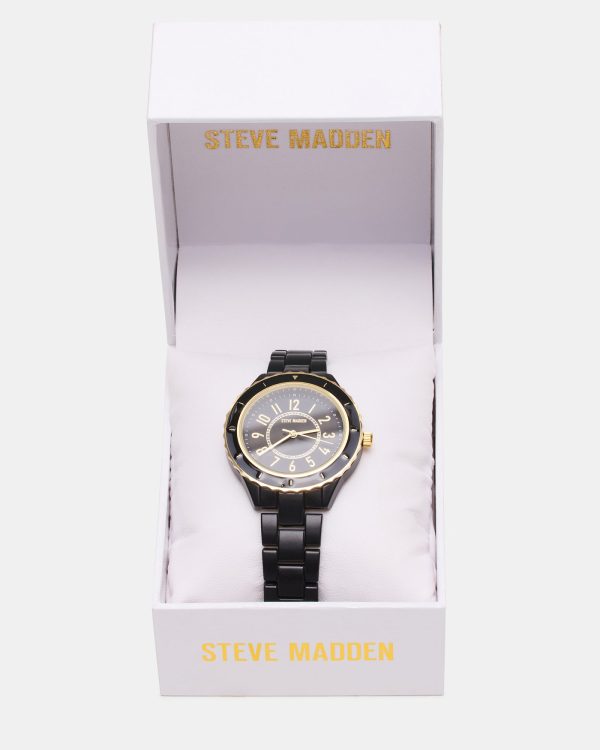 WOMEN'S STAINLESS STEEL WATCH BLACK - Image 3