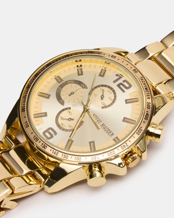MEN'S STAINLESS STEEL WATCH GOLD - Image 2
