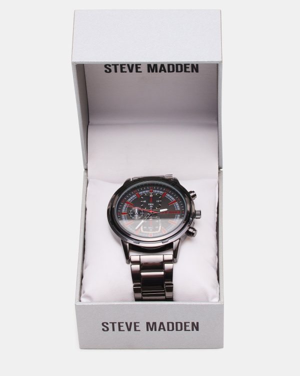 MEN'S STAINLESS STEEL WATCH BLACK - Image 3