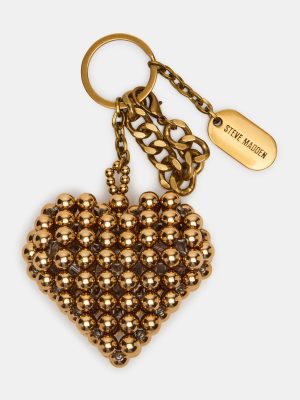 HEART BAG CHARM GOLD