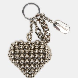 HEART BAG CHARM SILVER