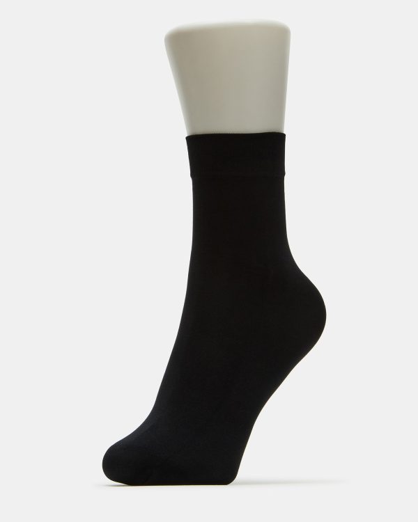 2 PACK LACE ANKLET SOCKS WHITE - Image 3