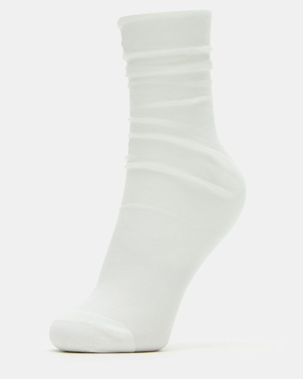 2 PACK HEART SOCKS SHEER WHITE - Image 3