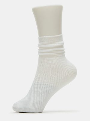 FISHNET SLOUCHY CREW SOCKS WHITE