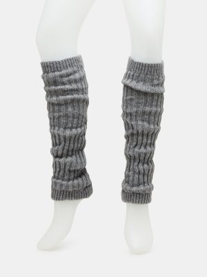 RIBBED LEG WARMERS GREY
