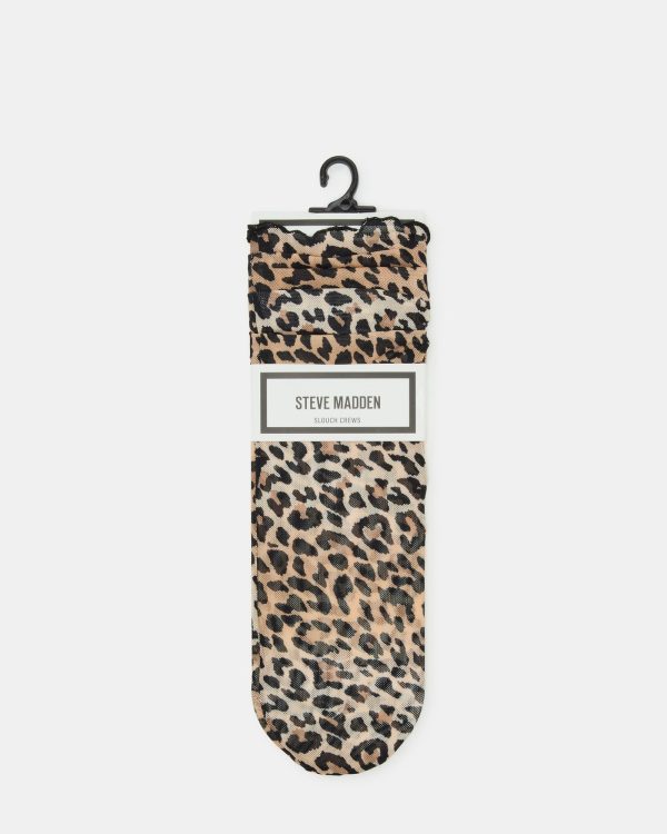 LEOPARD MESH SOCKS NATURAL - Image 3