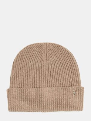 CLASSIC RIBBED KNIT BEANIE CAMEL