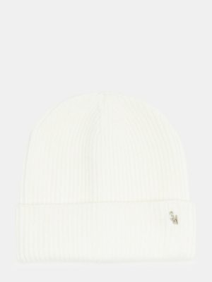 CLASSIC RIBBED KNIT BEANIE IVORY
