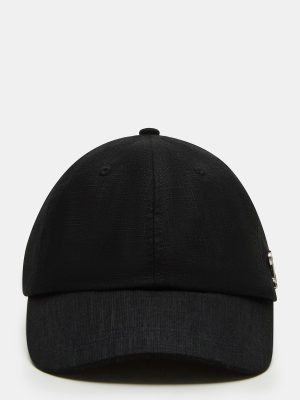 LINEN BASEBALL CAP BLACK