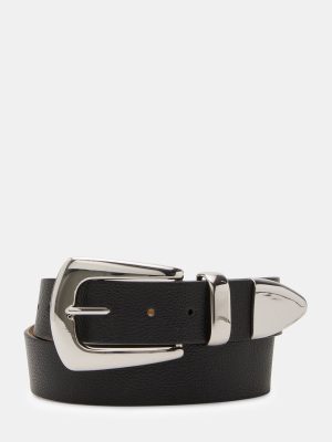 PUFFY 3-PIECE HARDWARE BELT BLACK