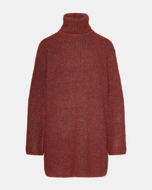 ABBIE SWEATER DRESS RUST - Image 6