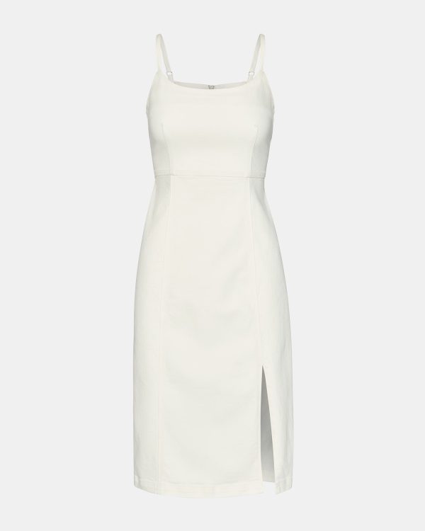 GISELLE DENIM DRESS WHITE - Image 7
