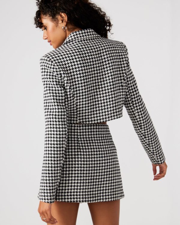 RUPI CROPPED BLAZER BLACK/WHITE - Image 4