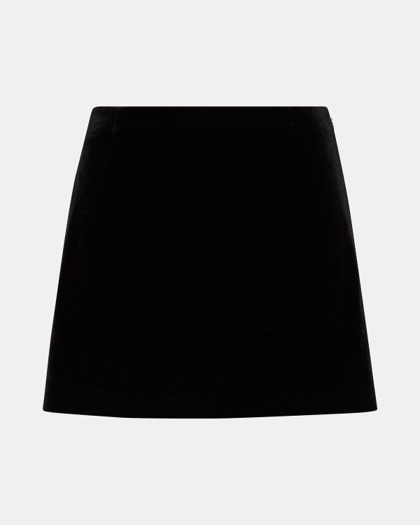 CINDI VELVET SKORT BLACK - Image 5