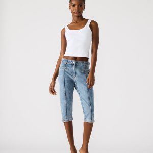 SKINNY DELRAY DENIM CAPRI PANT