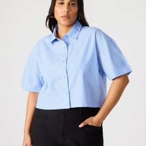 TULA TOP BLUE/WHITE