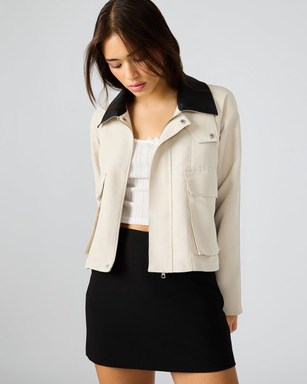 JUSTINA BARN JACKET OATMEAL - Image 2