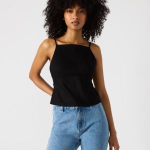 TIEGAN TOP BLACK
