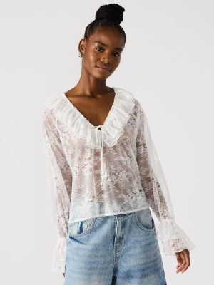 HAMPTON LACE BLOUSE WHITE