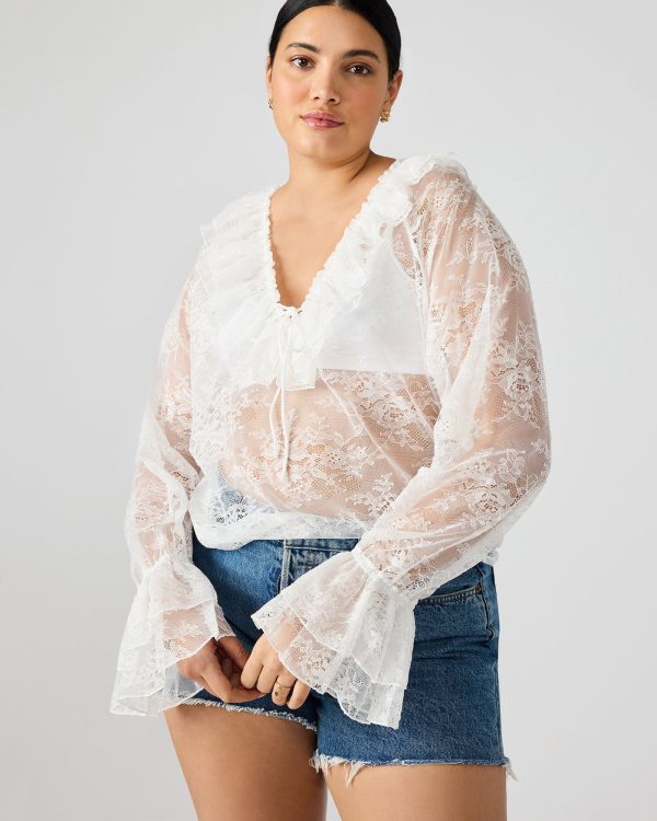 HAMPTON LACE BLOUSE WHITE - Image 3