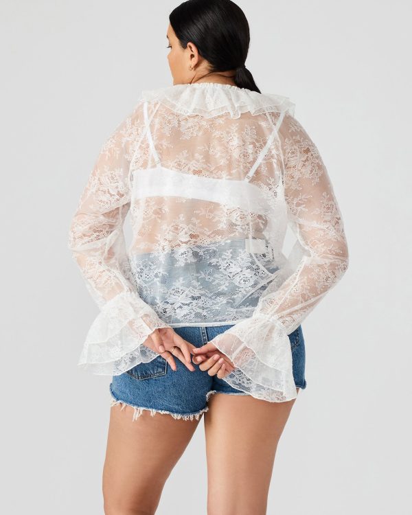 HAMPTON LACE BLOUSE WHITE - Image 4