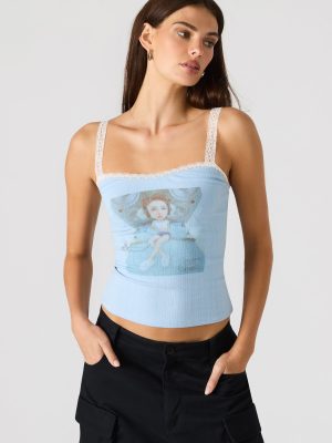 LOVE GOLDIE TANK SURF BLUE