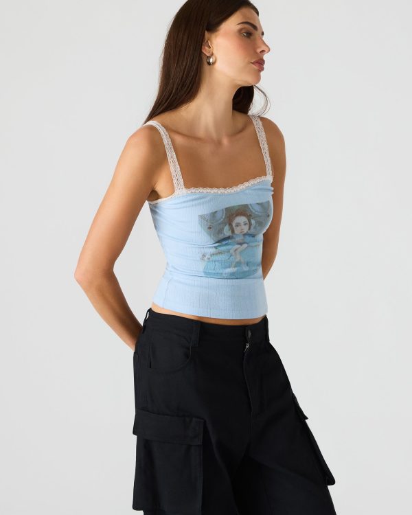 LOVE GOLDIE TANK SURF BLUE - Image 2