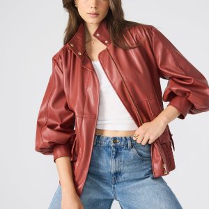 VEE JACKET DUSTY BRICK