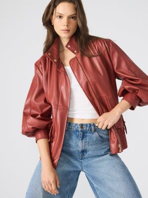 VEE JACKET DUSTY BRICK