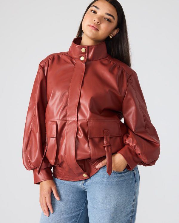 VEE JACKET DUSTY BRICK - Image 4