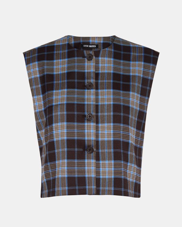ALESSA TOP BROWN PLAID - Image 9