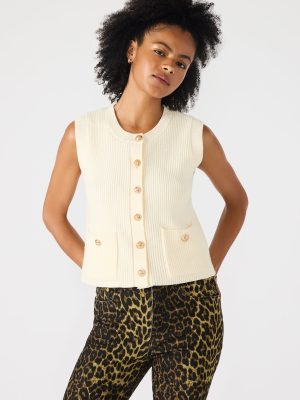 ALIYA SWEATER VEST CREAM