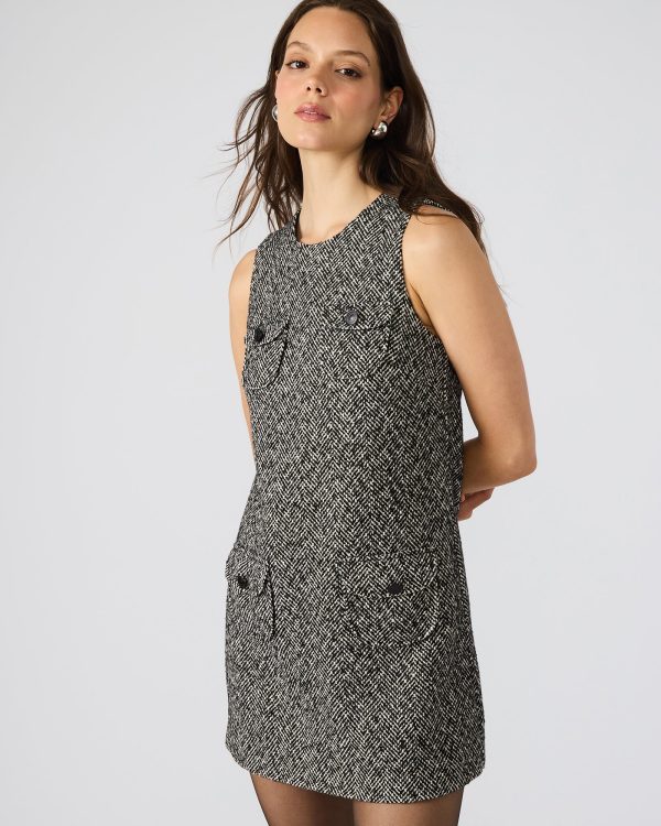LOUIE DRESS BLACK/WHITE - Image 3