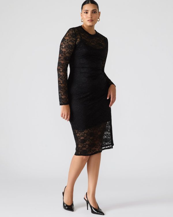 HAILEE LACE DRESS BLACK - Image 4