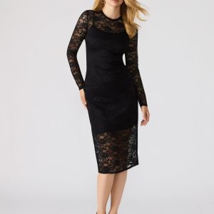 HAILEE LACE DRESS BLACK