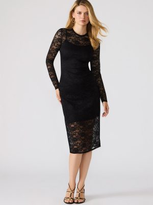 HAILEE LACE DRESS BLACK