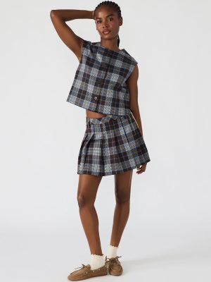 MARGO SKIRT BROWN PLAID