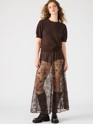 GISELA SKIRT DARK ESPRESSO